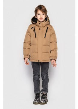 Cvetkov темно-песочная зимняя куртка для мальчика Лукас